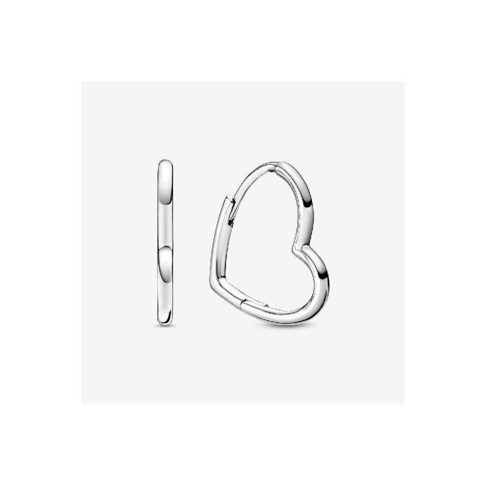 Asymmetrical Pandora NZ Heart Hoop Earrings