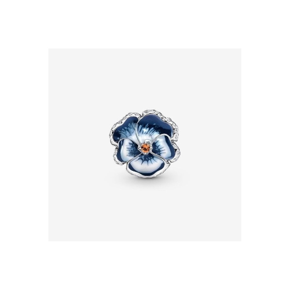 Blue Pansy Flower Charm Pandora NZ