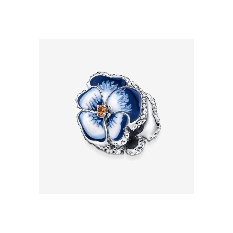 Blue Pansy Flower Charm Pandora NZ