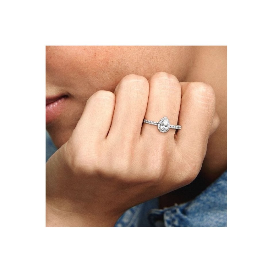 Classic Teardrop Pandora NZ Halo Ring