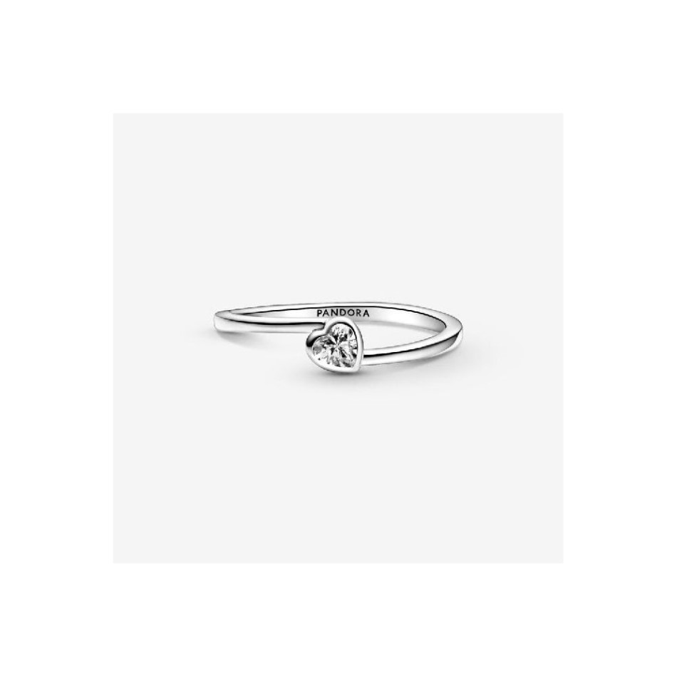 Clear Brand Pandora NZ Tilted Heart Solitaire Ring