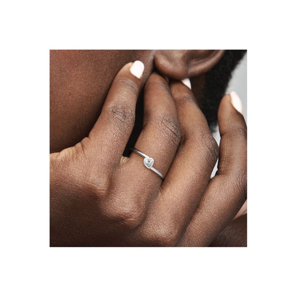 Clear Brand Pandora NZ Tilted Heart Solitaire Ring