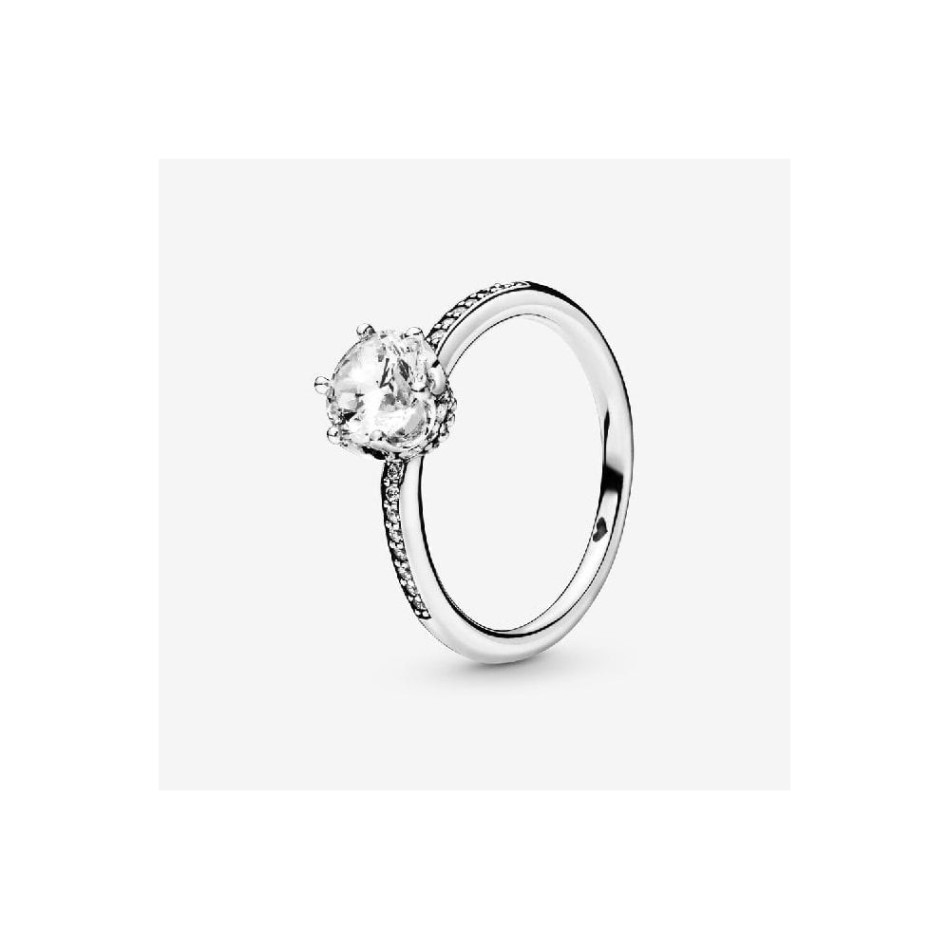 Clear Sparkling Crown Solitaire Ring Brand Pandora NZ