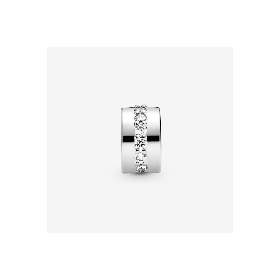 Clear Sparkling Row Clip Charm Pandora NZ