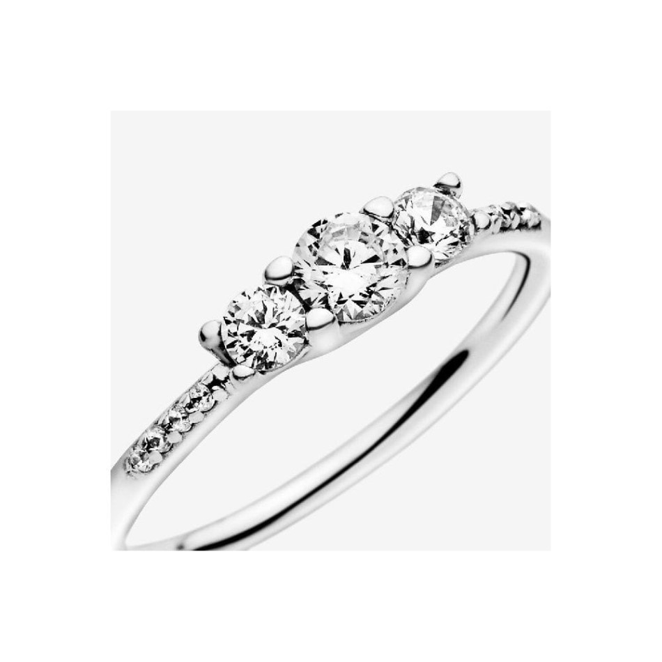 Clear Three-Stone Ring Pandora NZ Brand