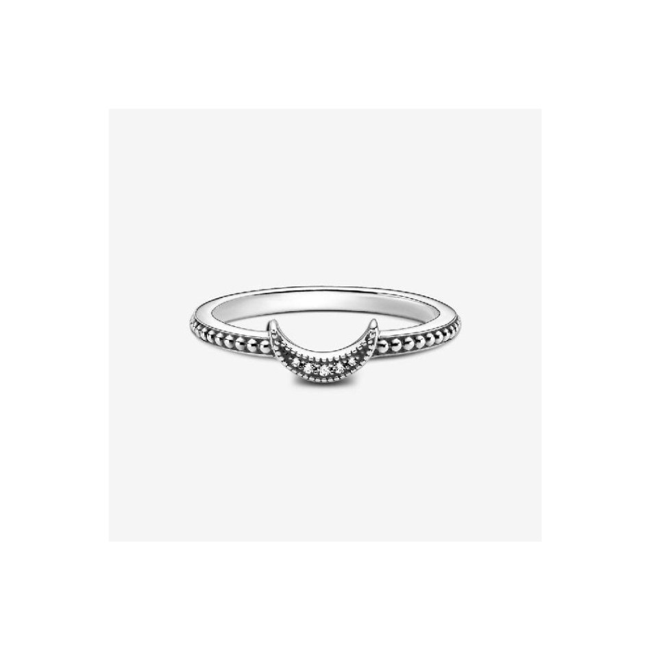 Crescent Moon Pandora NZ Beaded Ring