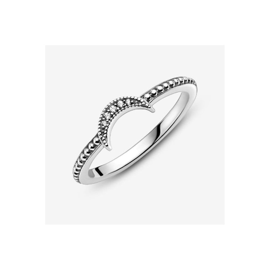 Crescent Pandora NZ Brand Moon Beaded Ring