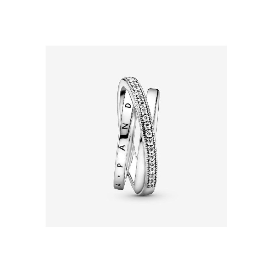Crossover Fashion Pave Triple Band Ring Pandora NZ