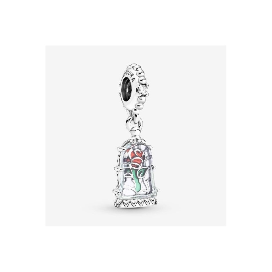 Disney Beauty and the Beast Enchanted Rose Dangle Charm Pandora NZ