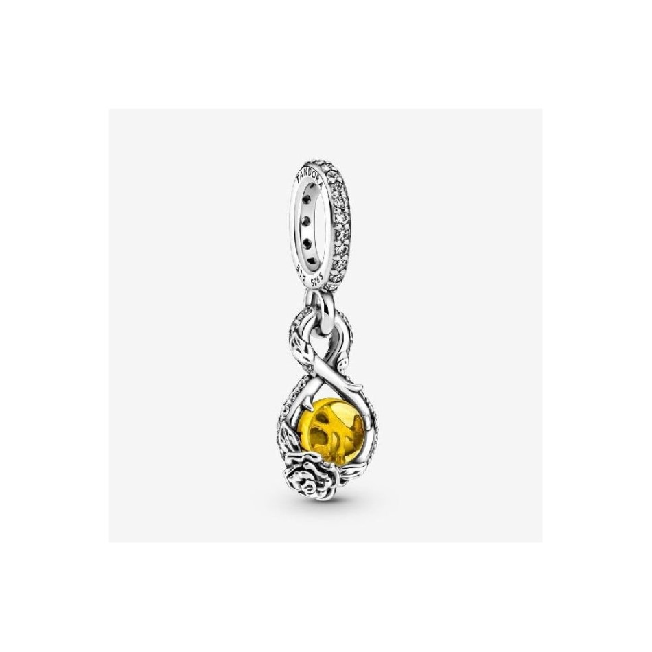 Disney Belle Infinity & Rose Flower Pendant Pandora NZ
