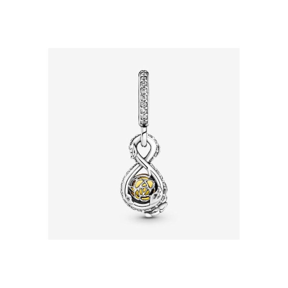 Disney Belle Infinity & Rose Flower Pendant Pandora NZ