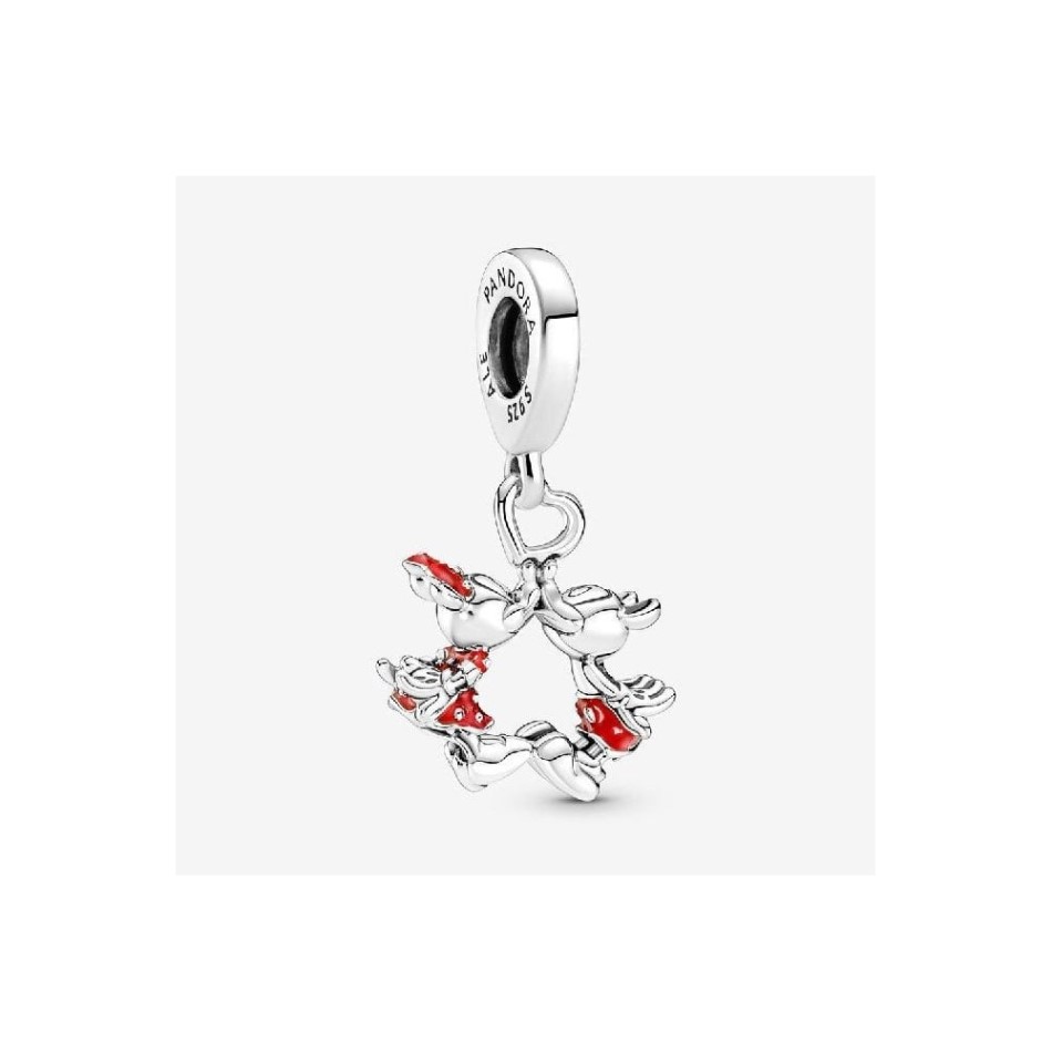 Disney Mickey Mouse & Minnie Mouse Kissing Dangle Charm Pandora NZ