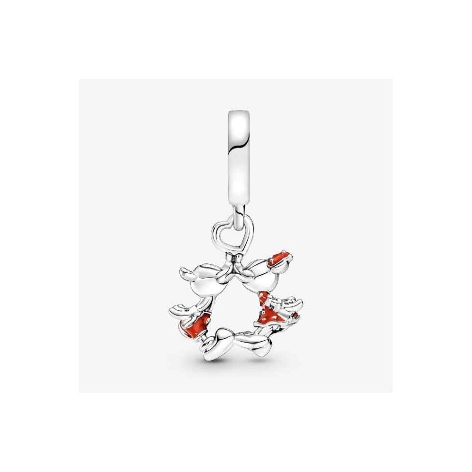 Disney Mickey Mouse & Minnie Mouse Kissing Dangle Charm Pandora NZ