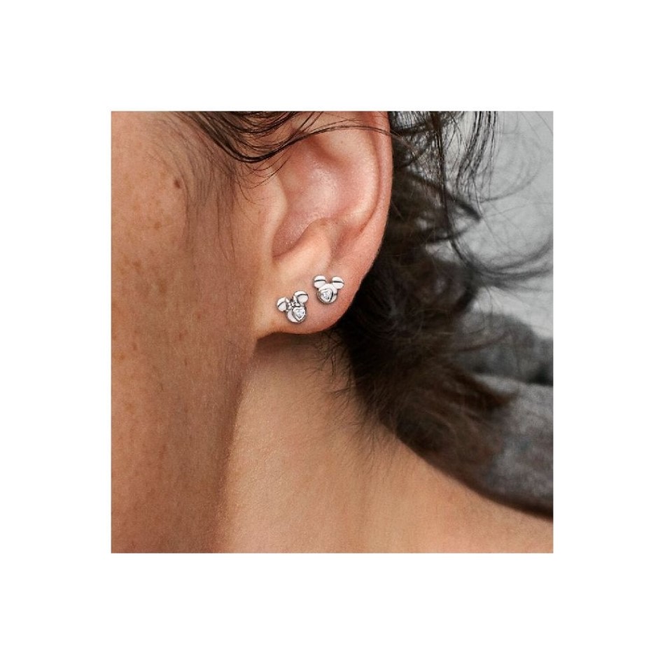 Disney Mickey Mouse & Minnie Mouse Silhouette Stud Earrings Pandora NZ