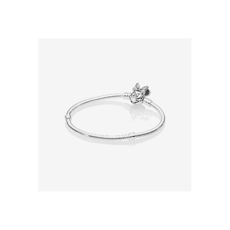Disney Moments Brand Pandora NZ Pave Minnie Mouse Clasp Snake Chain Bracelet