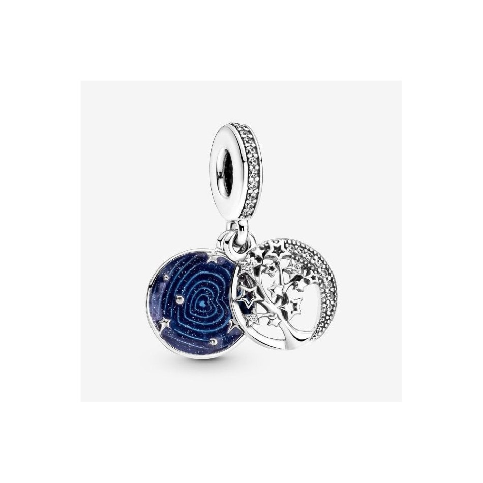 Double Dangle Tree & Galaxy Moon Charm Pandora NZ
