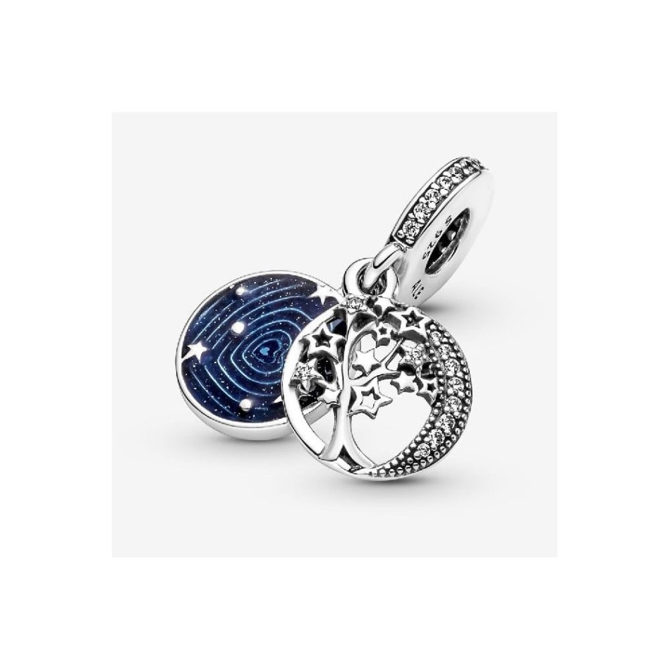 Double Dangle Tree & Galaxy Moon Charm Pandora NZ