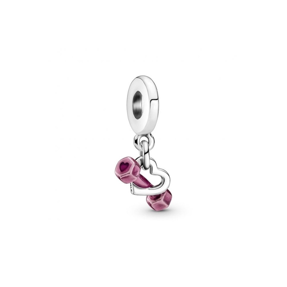 Dumbbell & Heart Dangle Charms Pandora NZ