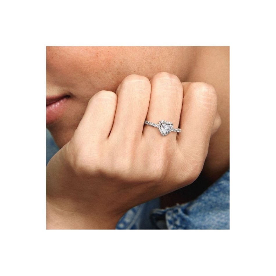 Elevated Heart Ring Brand Pandora NZ