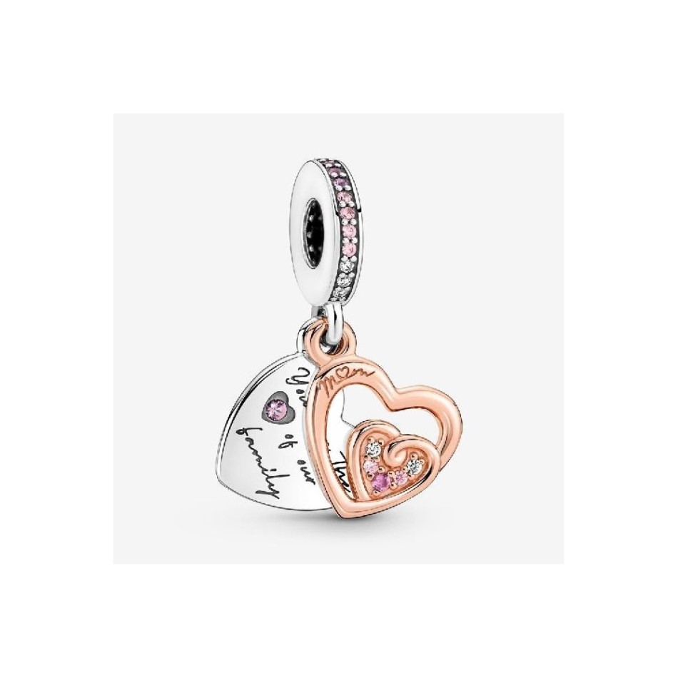 Entwined Infinite Hearts Double Dangle Charms Pandora NZ