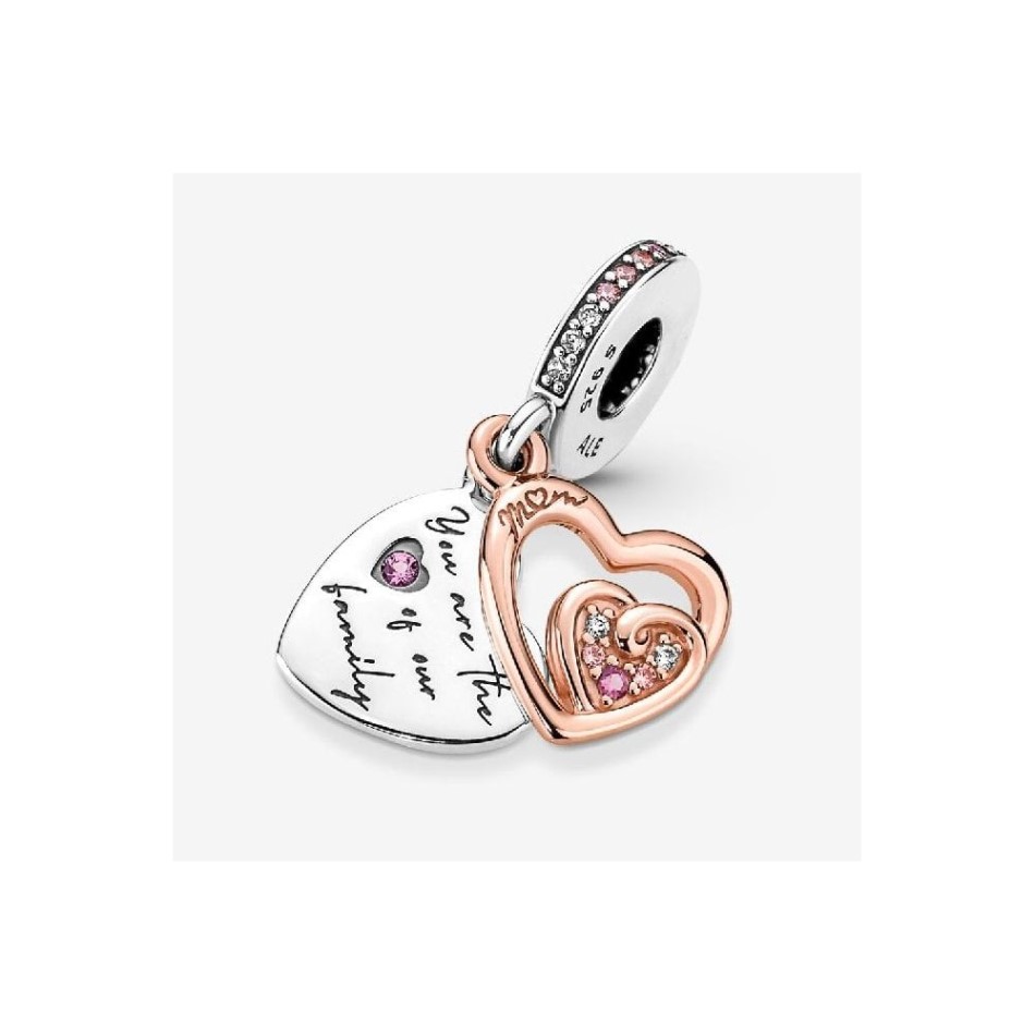 Entwined Infinite Hearts Double Dangle Charms Pandora NZ