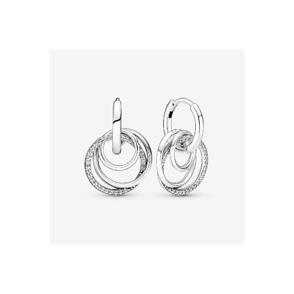 Family Always Encircled Hoop Earrings Pandora NZ