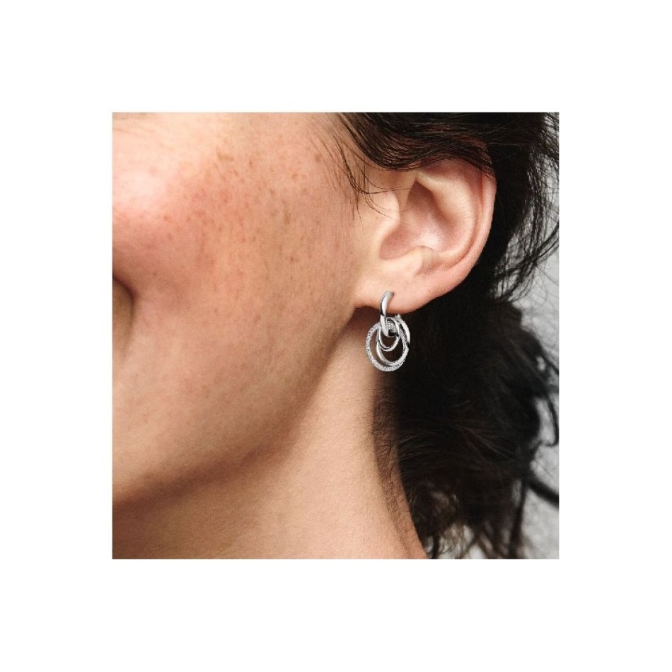 Family Always Encircled Hoop Earrings Pandora NZ