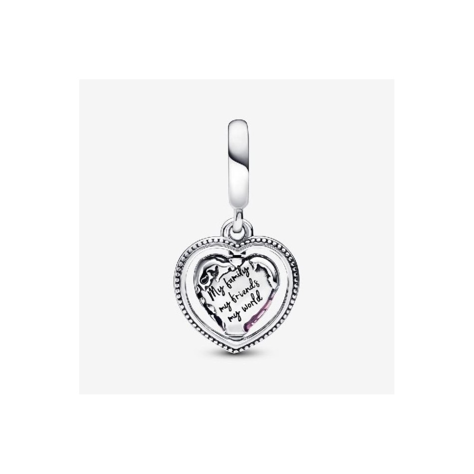 Family Spinning Heart Globe Dangle Charms Pandora NZ