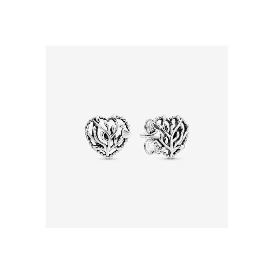 Family Tree Heart Stud Earrings Pandora NZ