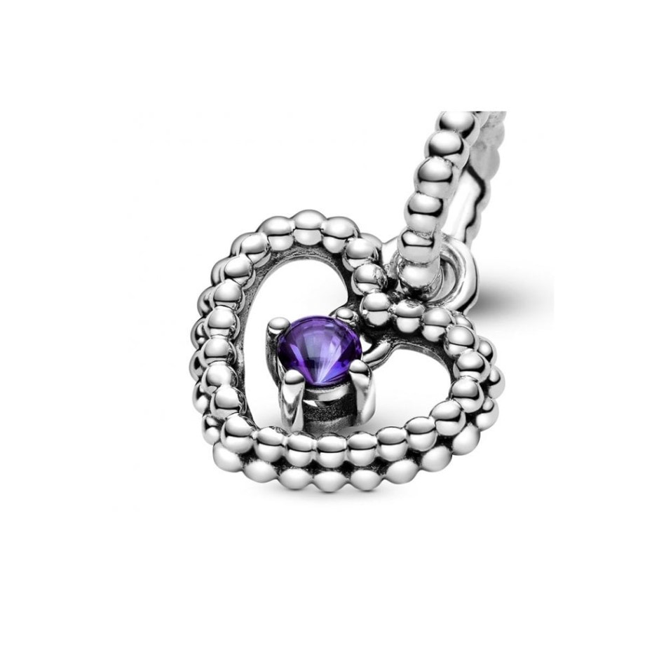 February Birthstone Heart Charms Pandora NZ