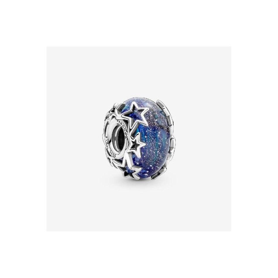 Galaxy Blue & Star Murano Charm Pandora NZ