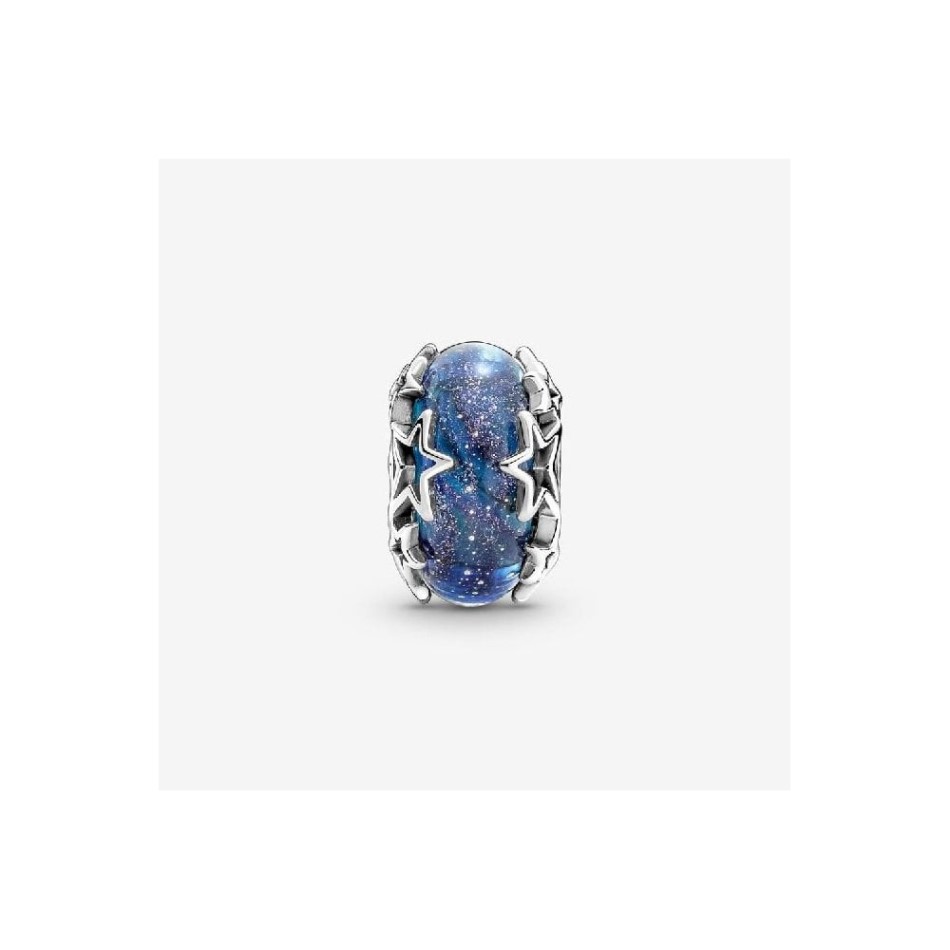 Galaxy Blue & Star Murano Charm Pandora NZ