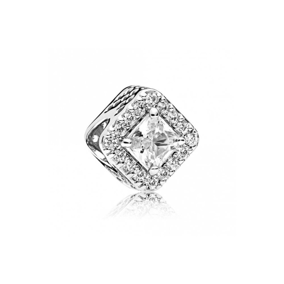 Geometric Radiance Square Sparkle Halo Charm Pandora NZ
