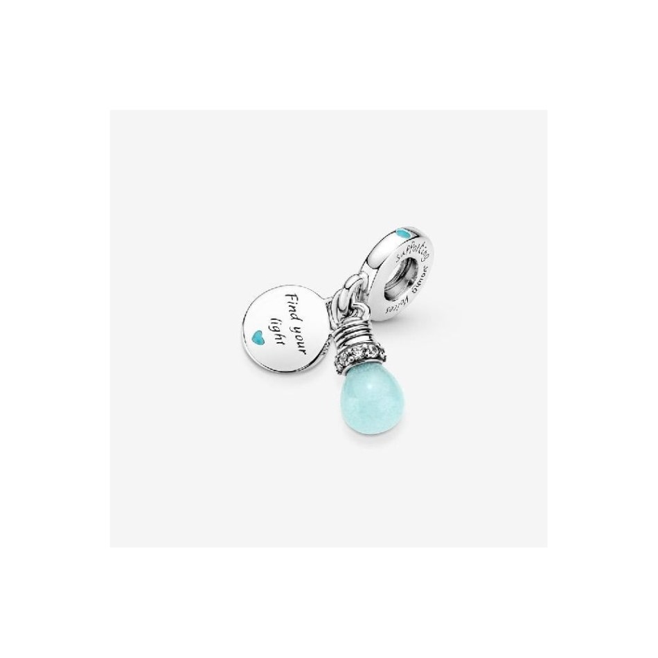 Glow-in-the-Dark Lightbulb Double Dangle Charms Pandora NZ