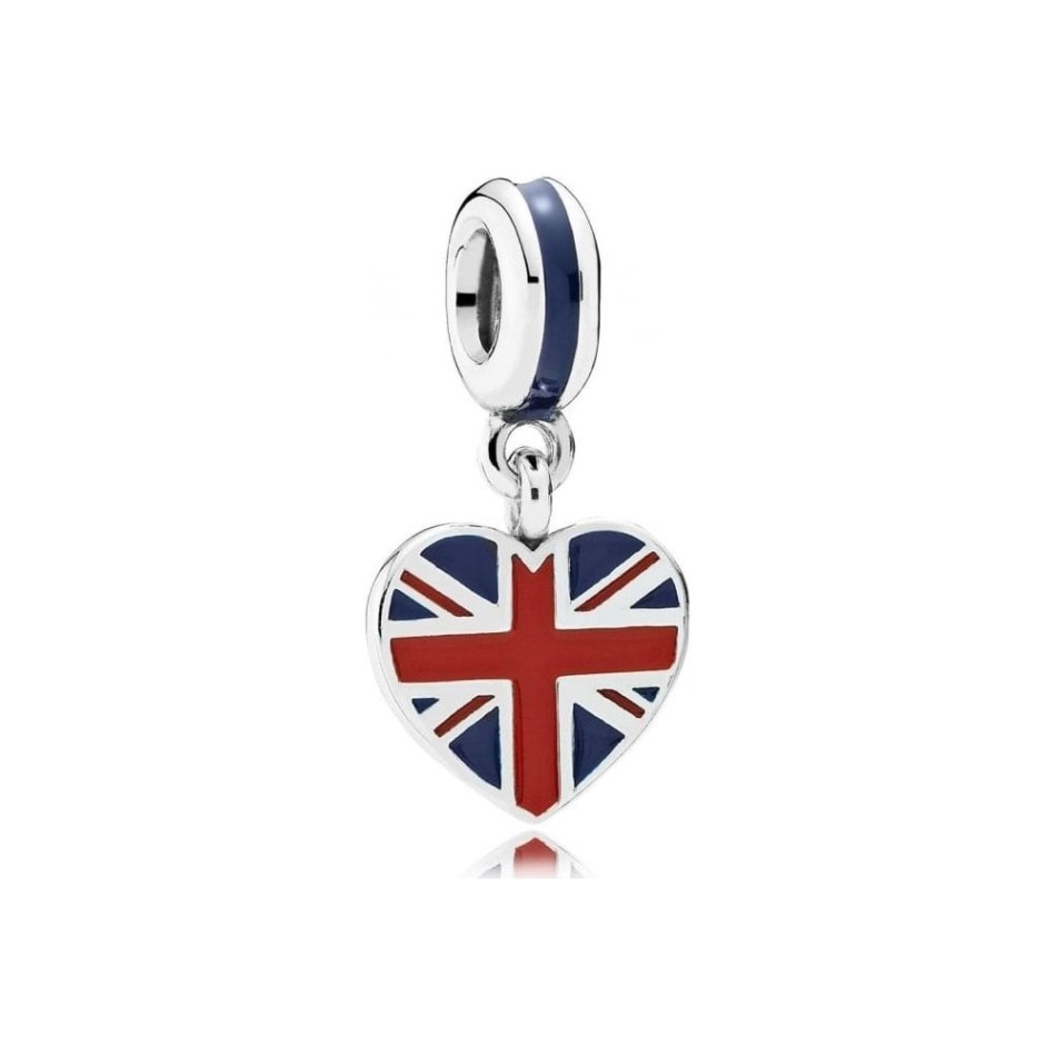 Great Britain Union Jack Heart Dangle Charms Pandora NZ