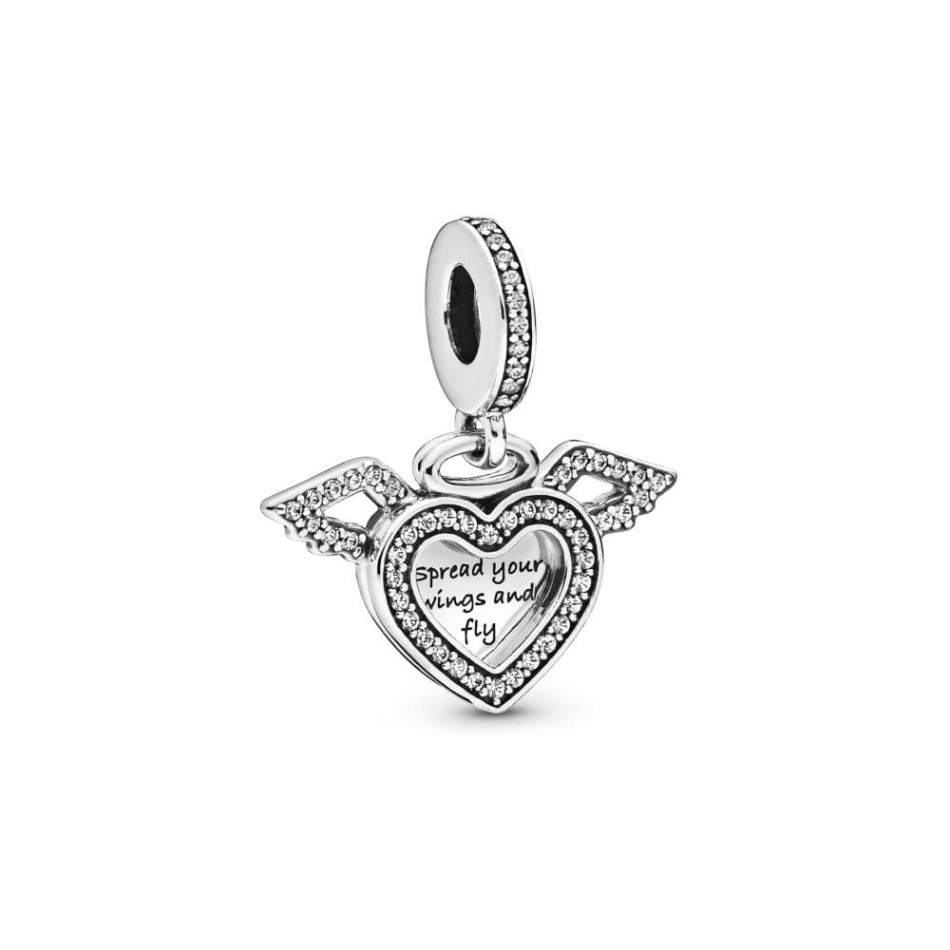 Heart & Angel Wings Dangle Charms Pandora NZ