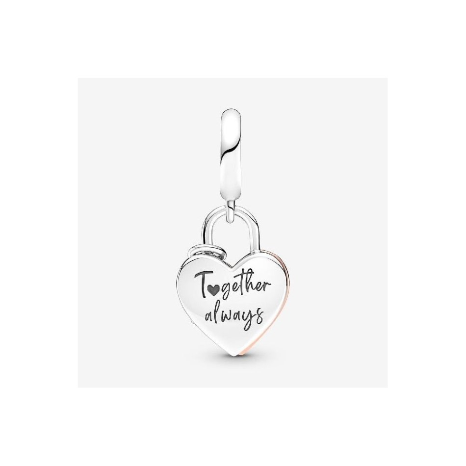 Heart Padlock Double Dangle Charms Pandora NZ