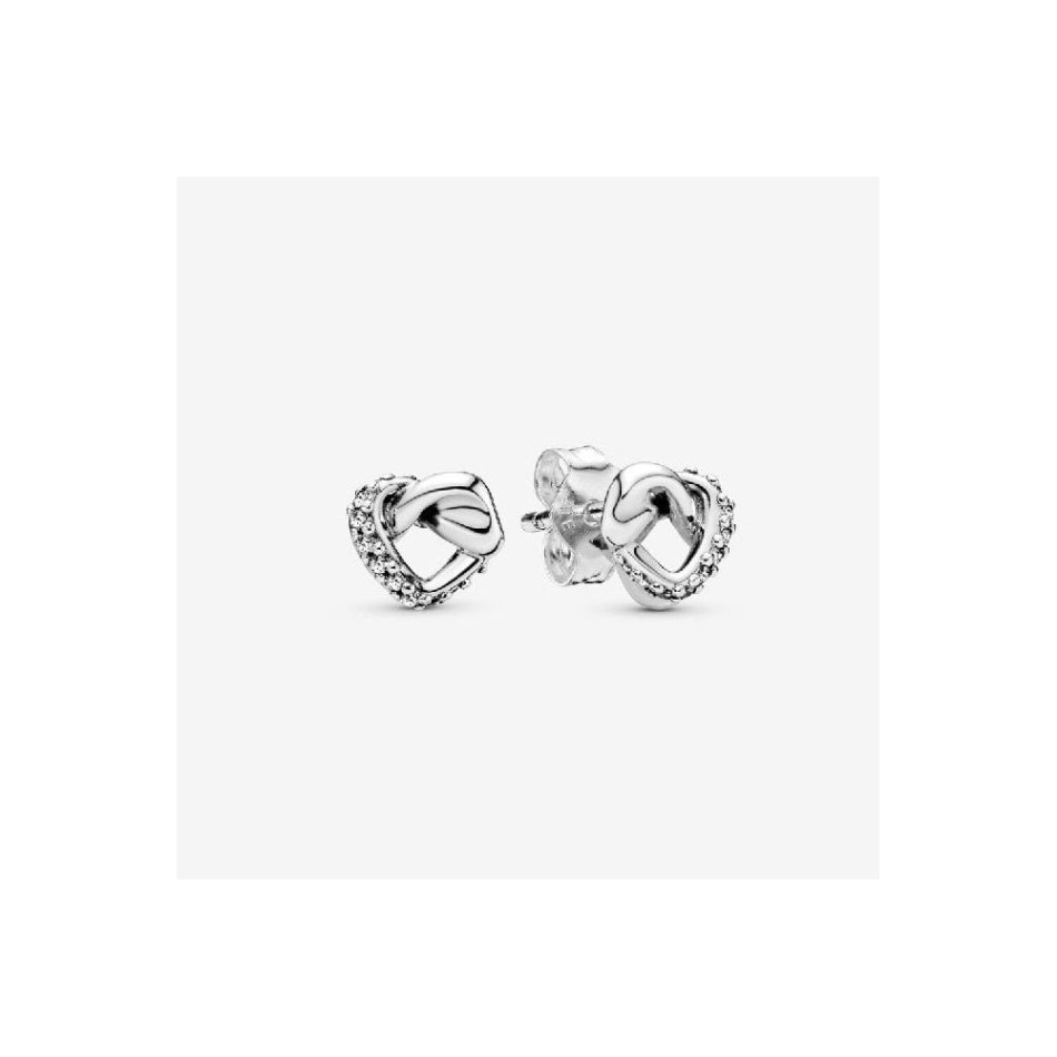 Knotted Heart Stud Earrings Pandora NZ