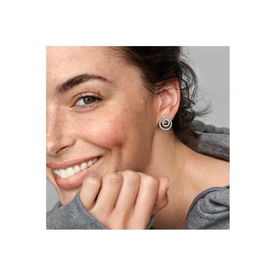 Logo Circle Stud Earrings Pandora NZ
