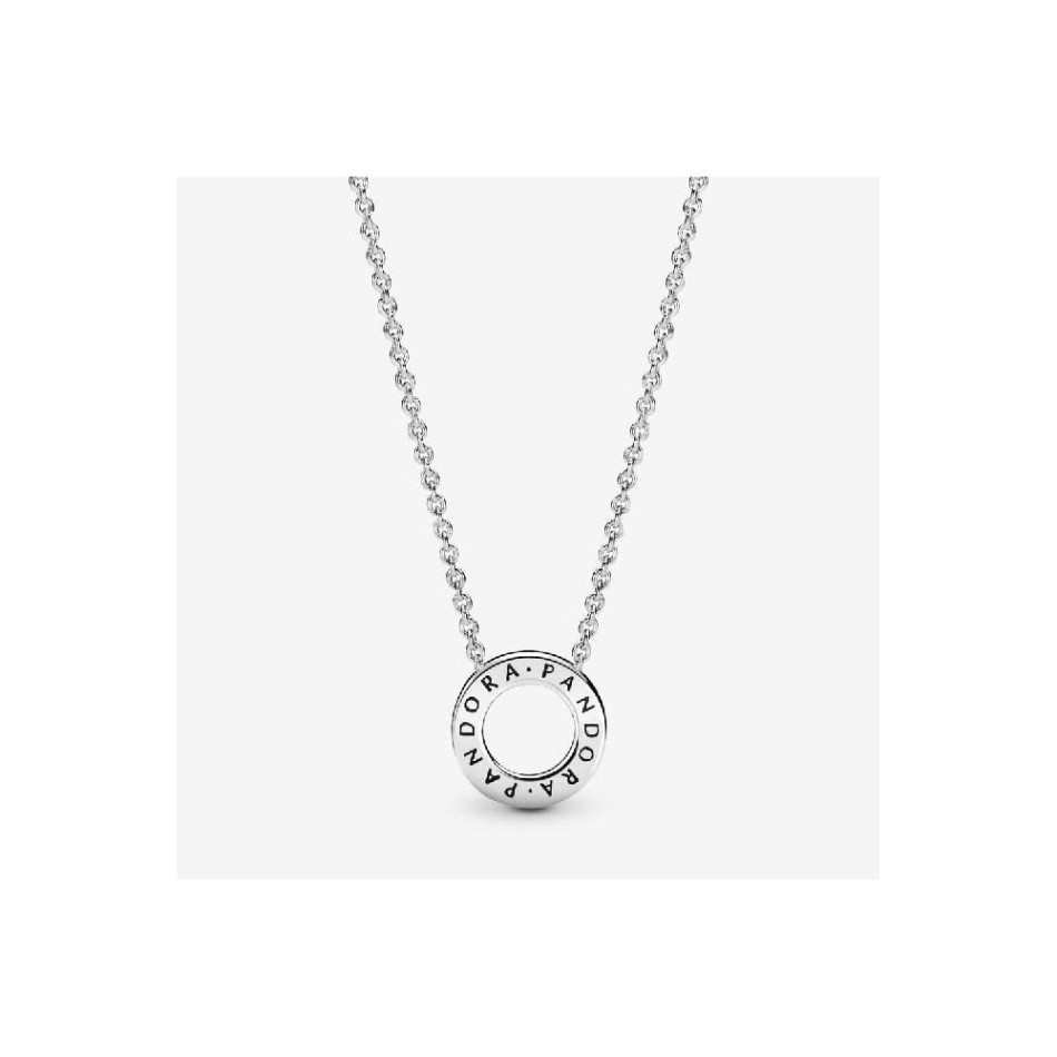 Logo Pave Circle Collier Necklace Pandora NZ