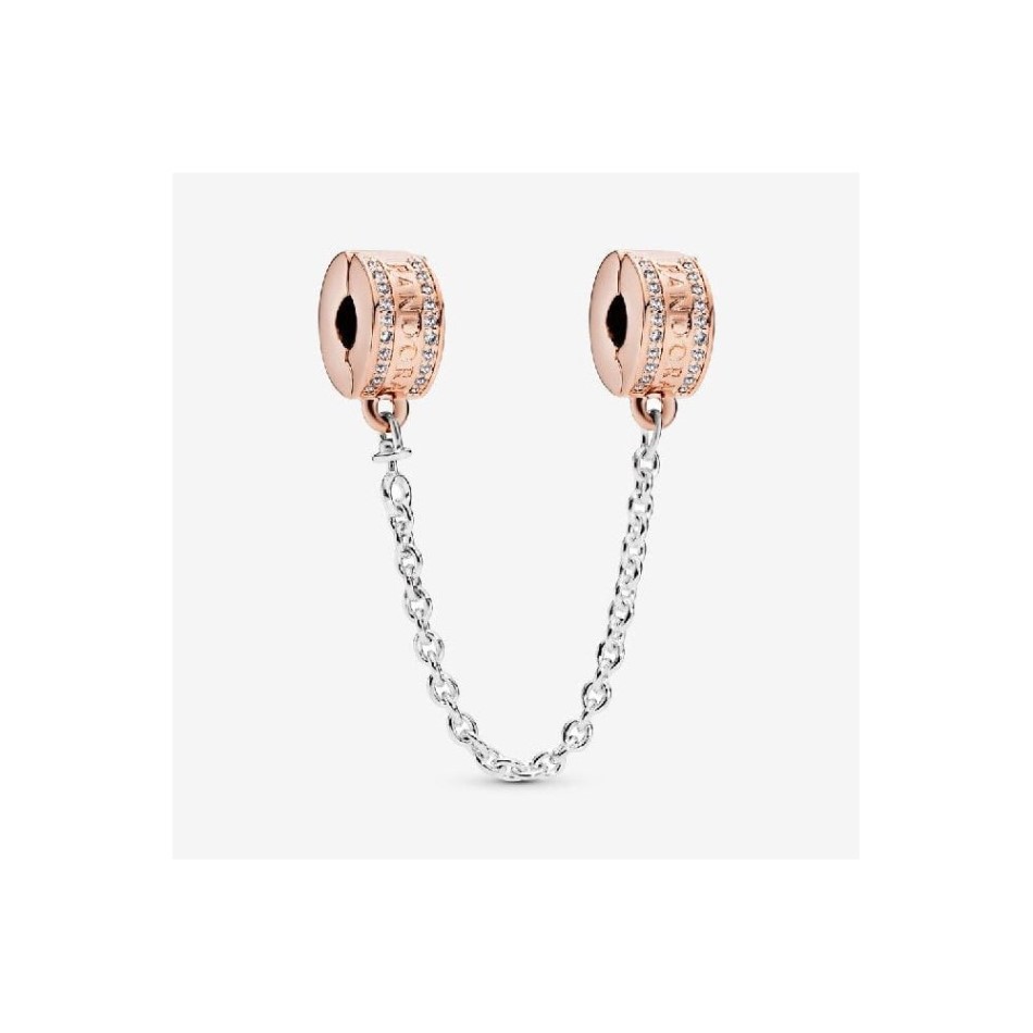 Logo Rose Brand Pandora NZ Safety Chain Clip Charm