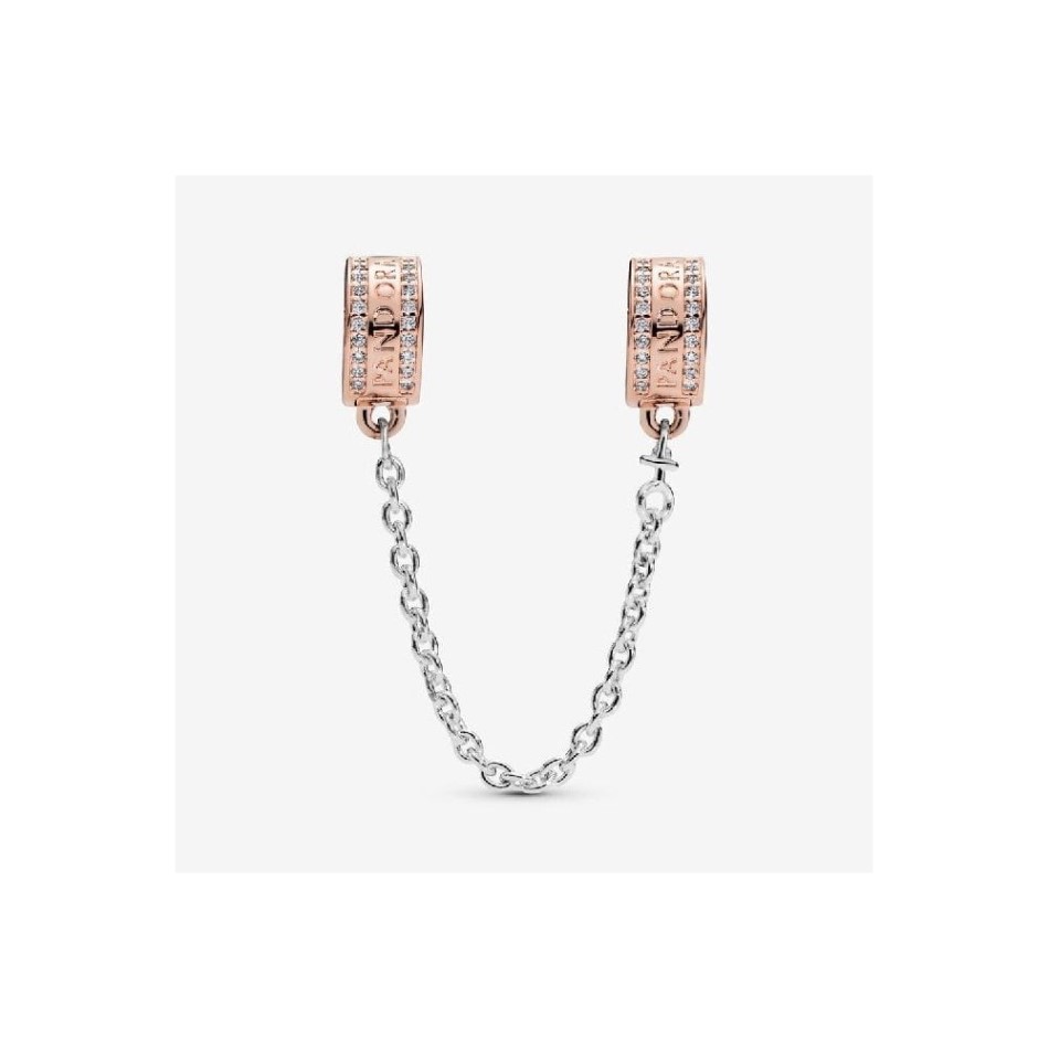 Logo Rose Brand Pandora NZ Safety Chain Clip Charm