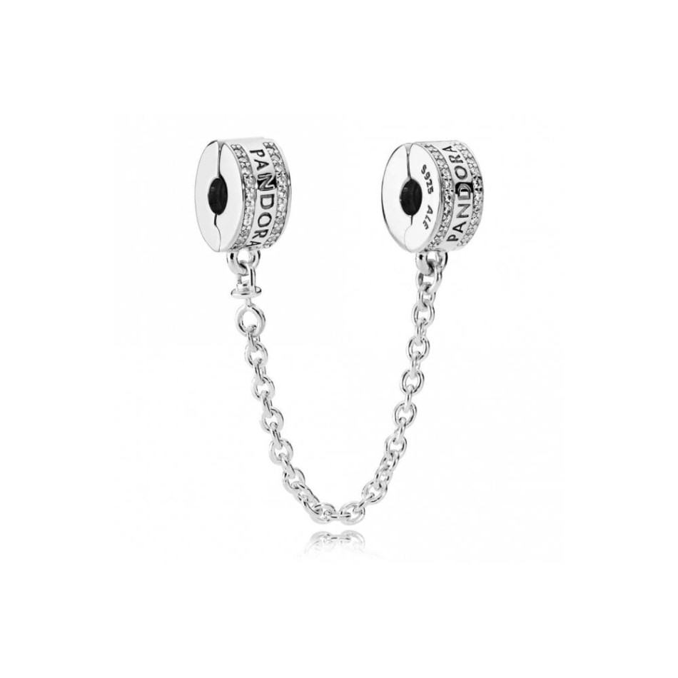 Logo Safety Chain Clip Charm Pandora NZ