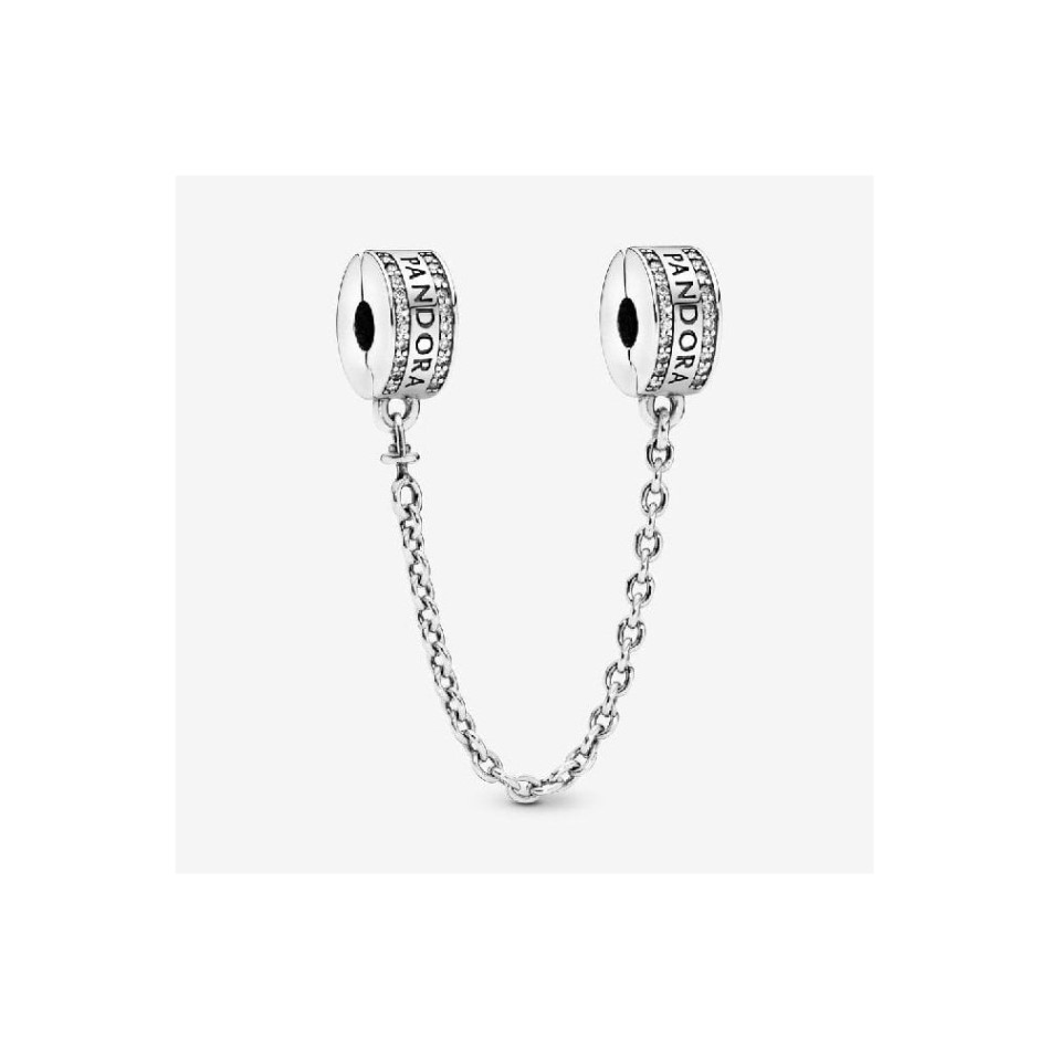 Logo Safety Chain Clip Charm Pandora NZ
