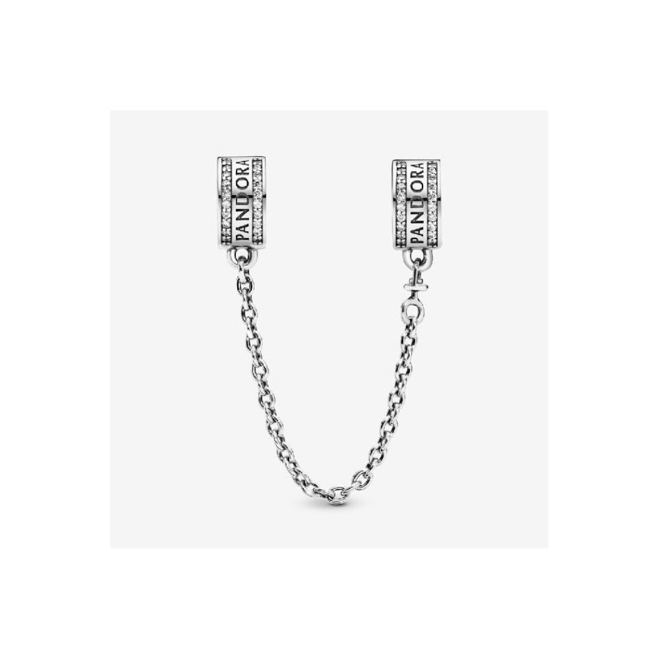 Logo Safety Chain Clip Charm Pandora NZ