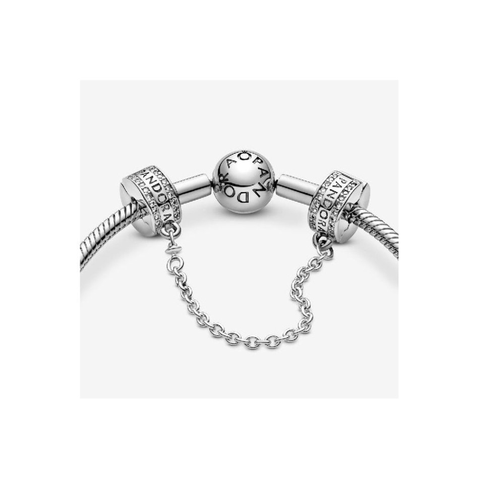 Logo Safety Chain Clip Charm Pandora NZ