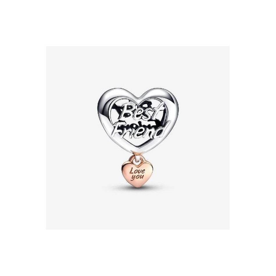 Love You Best Friend Heart Charms Pandora NZ