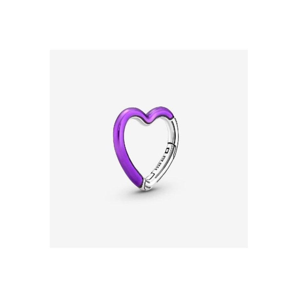 ME Bright Purple Styling Heart Connector Pandora NZ