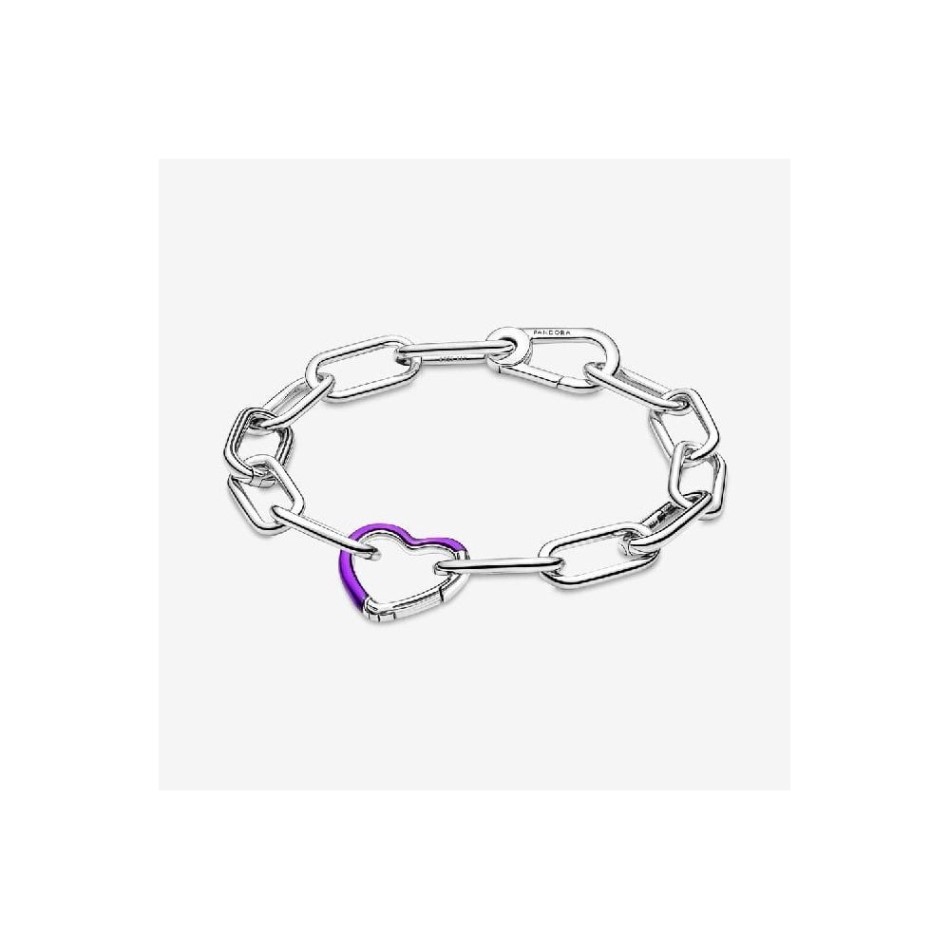 ME Bright Purple Styling Heart Connector Pandora NZ