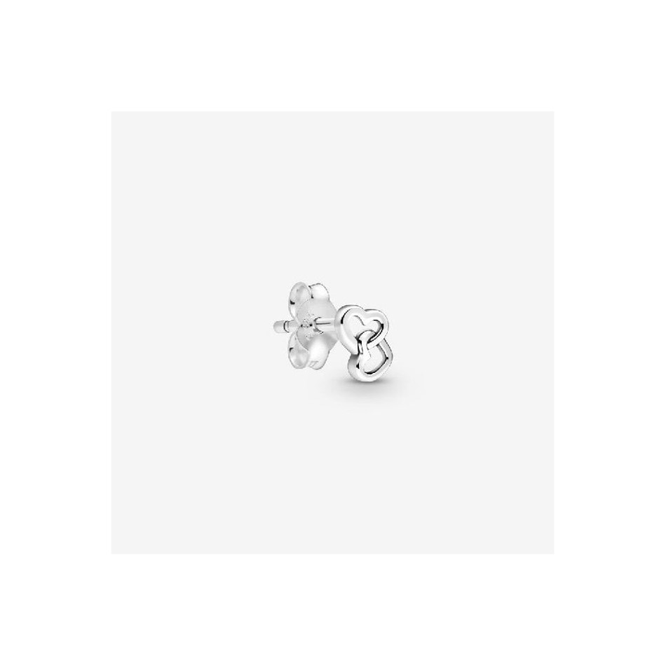 ME My Loves Chained Hearts Single Silver Stud Earring Pandora NZ
